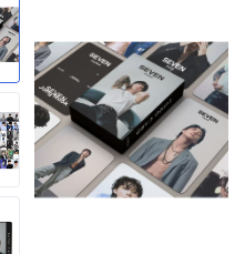 55Pcs JungKook Personal Photo Card Latest Album SEVEN Lomo Card
